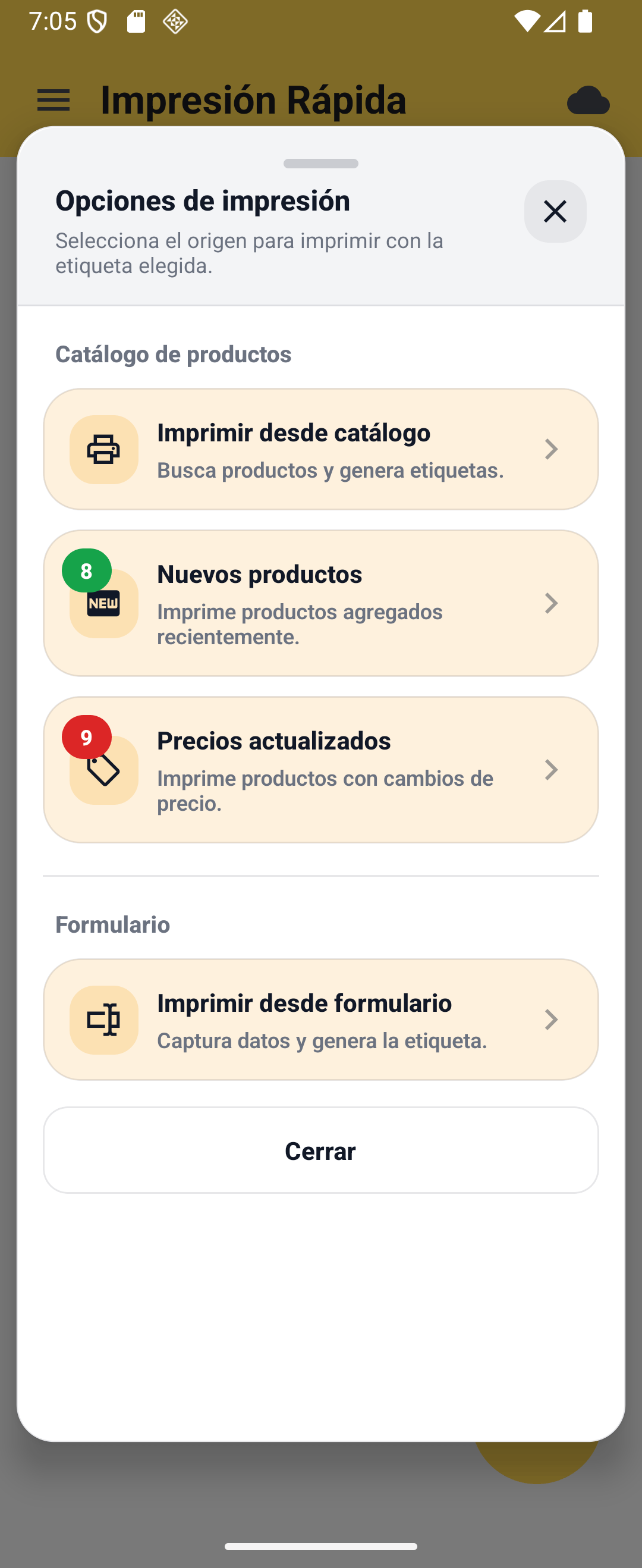 App en smartphone - pantalla 2